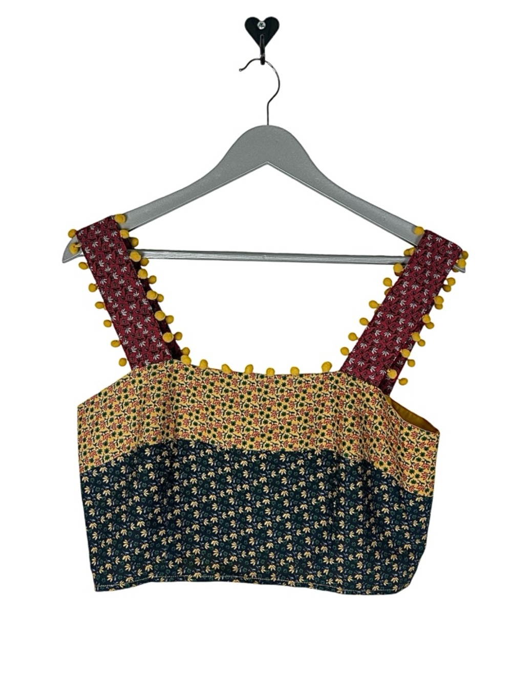 NWT French Connection Women's 6 Multi Color Adita Drape Mix Print Crop Top Zip